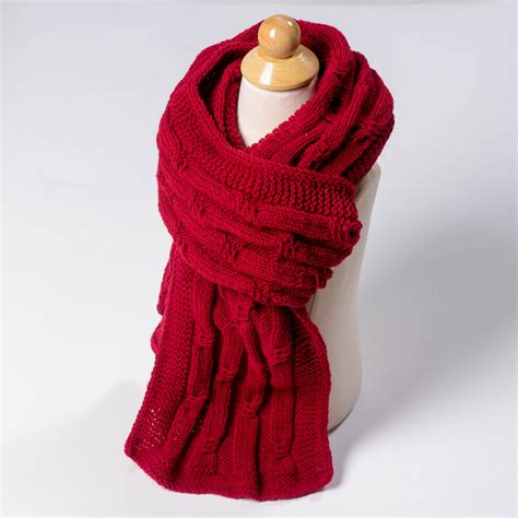 oversized red scarf